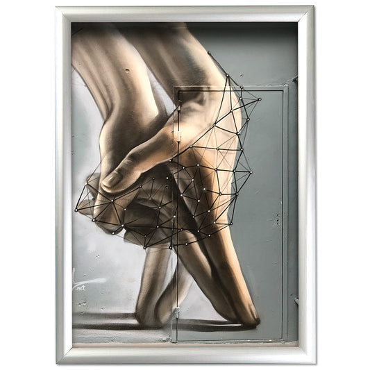 Klapprahmen, Window, 25 mm Aluminiumprofil, doppeltseitig, Silber