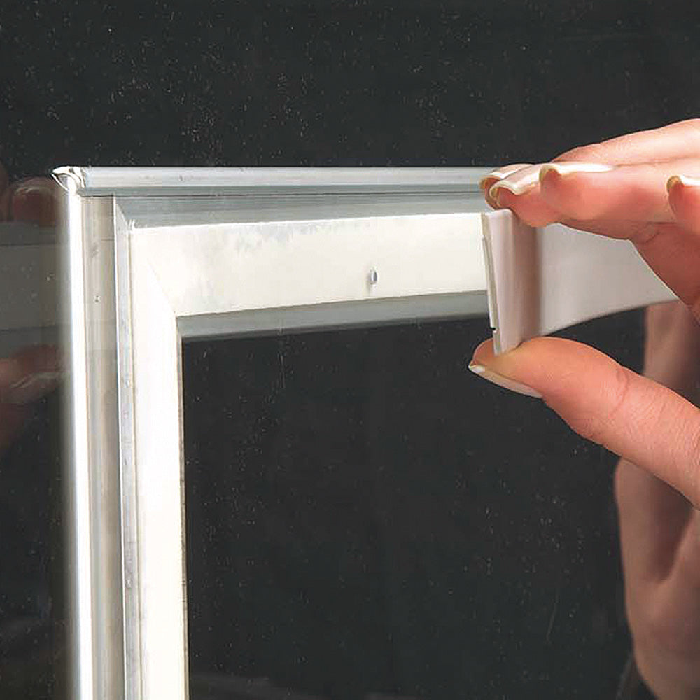 Klapprahmen, Window, 25 mm Aluminiumprofil, doppeltseitig, Silber