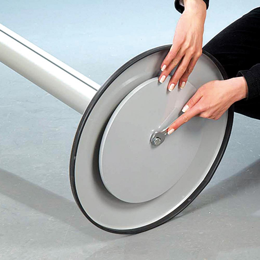 MultiStand 21 Einseitiger Prospektständer, 4 x A4 Schräge Ablagen, Silber