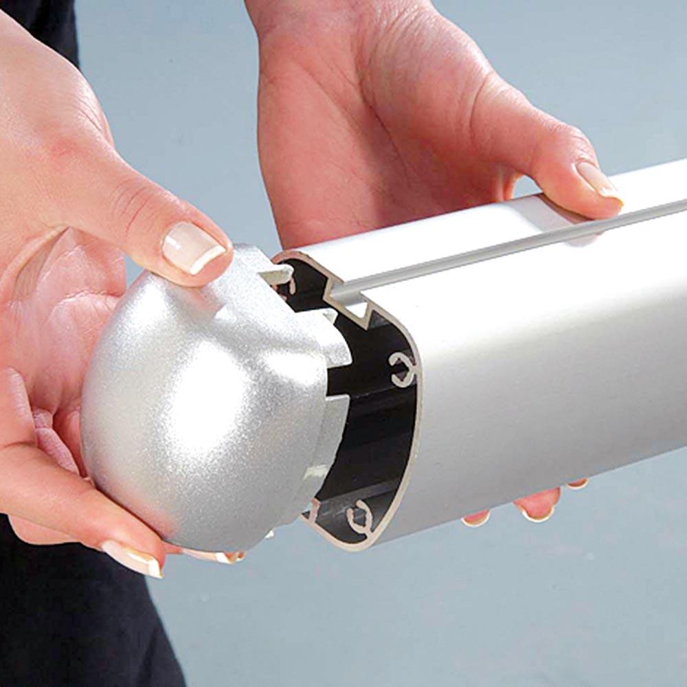MultiStand 22 Doppelseitiger Prospektständer, 8 x A4 Schräge Ablagen, Silber