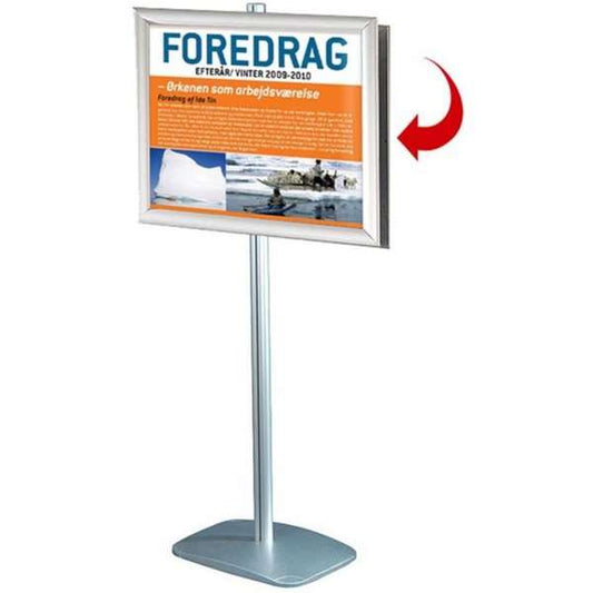 Mini Multiständer beidseitig mit Klapprahmen — Infoständer für Empfangsbereiche und Informationspunkte (in mehreren Formaten erhältlich)