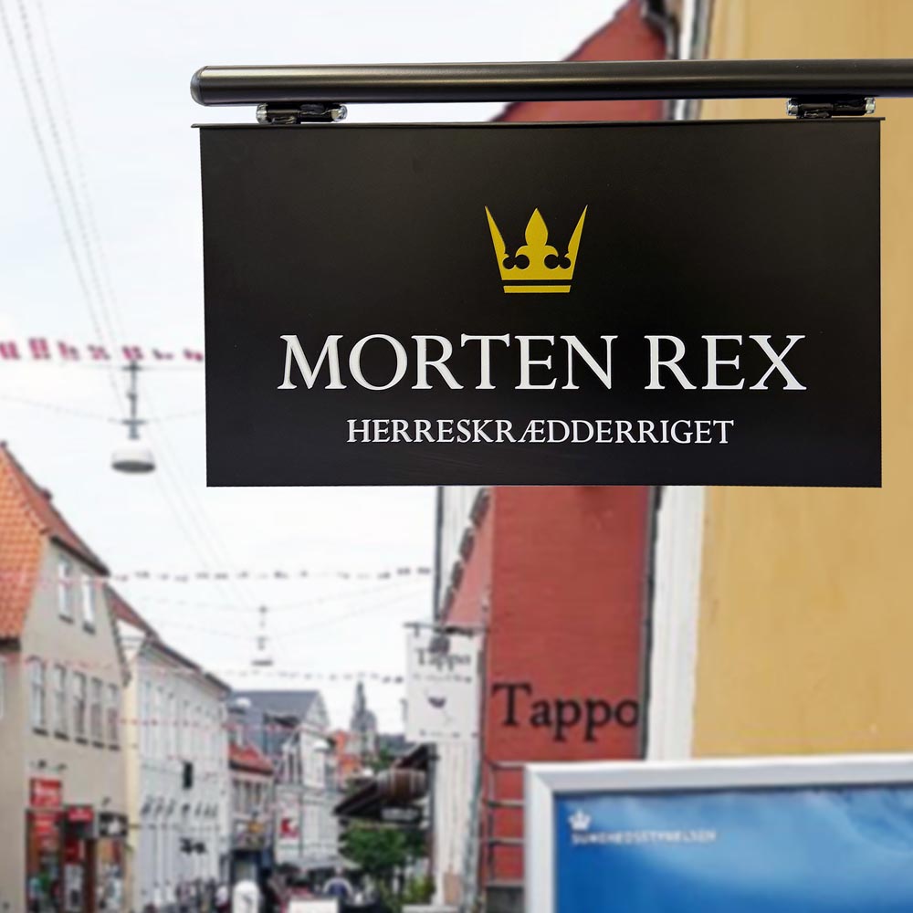 Galgeschild Basic, Hängeschild aus Stahl, Schwarz
