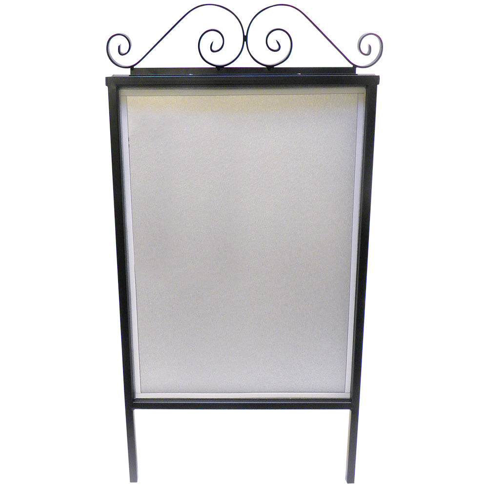 Kundenstopper Antique, aus Stahl inkl. Frontplatten, B2, 50 x 70 cm, Schwarz