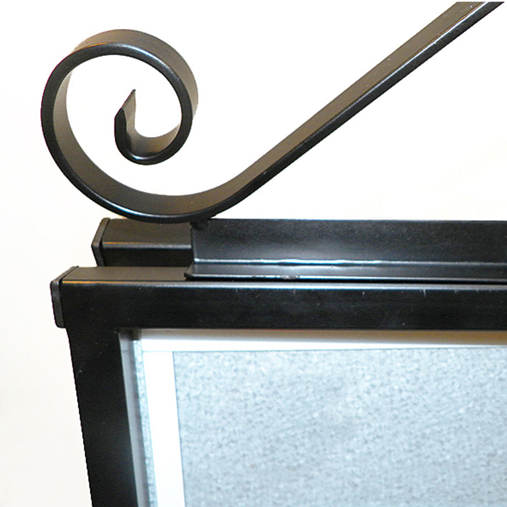 Kundenstopper Antique, aus Stahl inkl. Frontplatten, B2, 50 x 70 cm, Schwarz