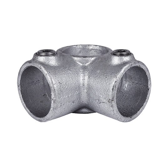 Tube Clamp Corner with Through, alu samlestykke 3 mm / Ø 48 mm (samler 3 rør i rette vinkler) (type 