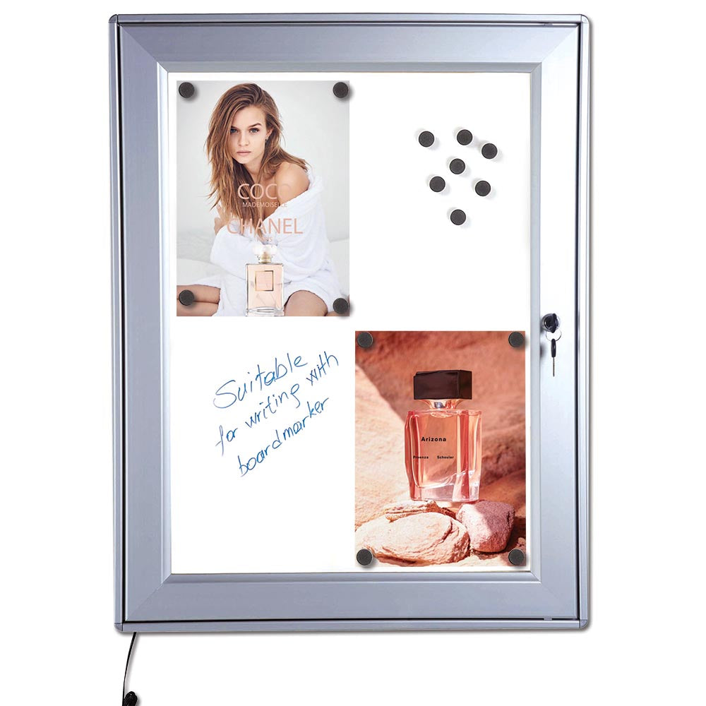 Whiteboard Infotafel mit LED-Beleuchtung