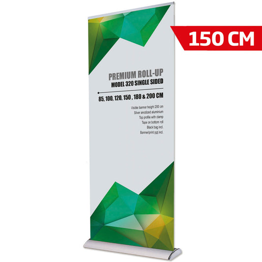 Roll-up Basic, Premium, einseitig, Silber