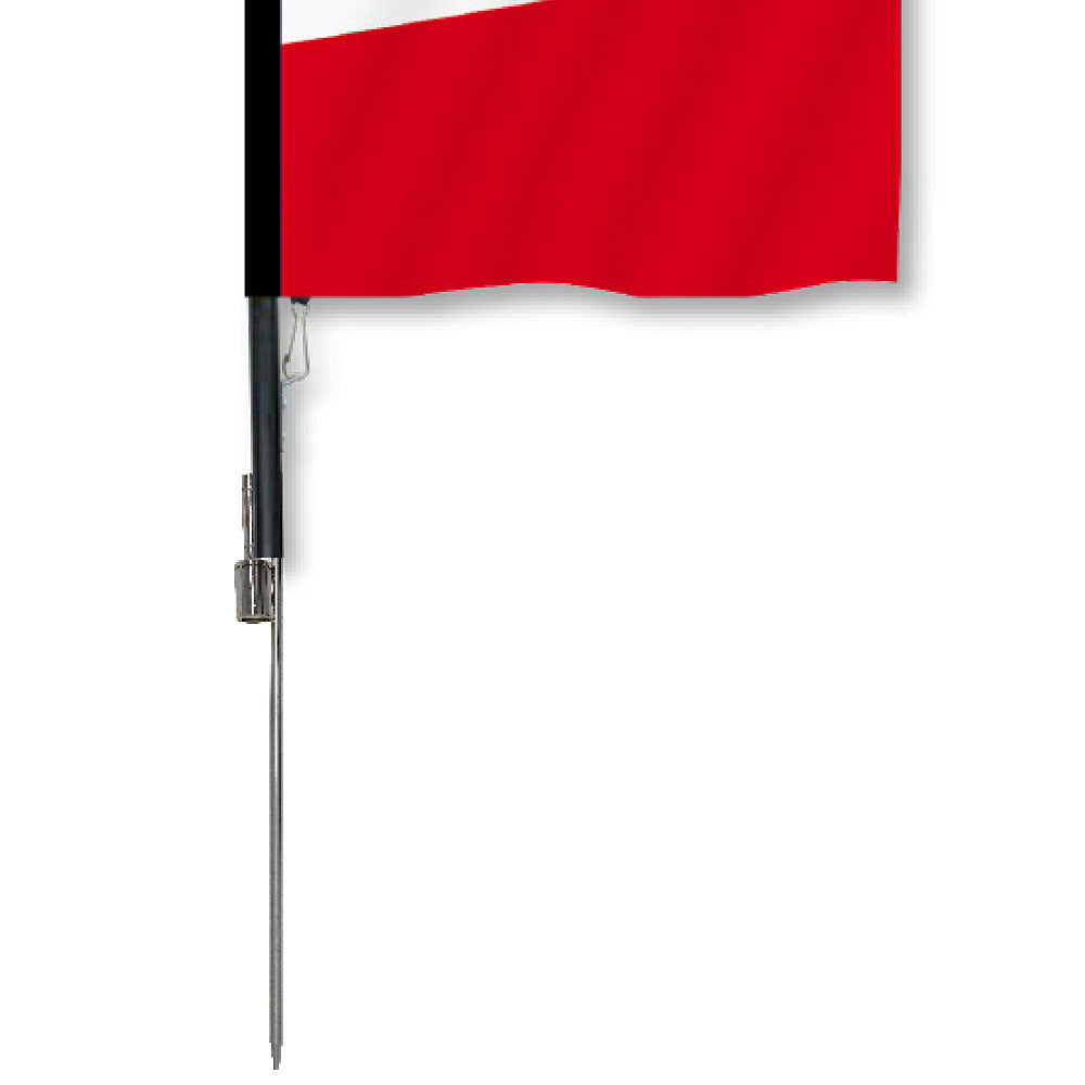 Beachflag Erdspieß Flaggenfuß, Chrom