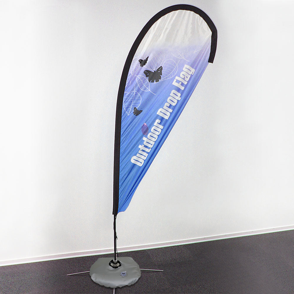 Beachflag Kreuzfuß mit Wasserbeutel, Grau