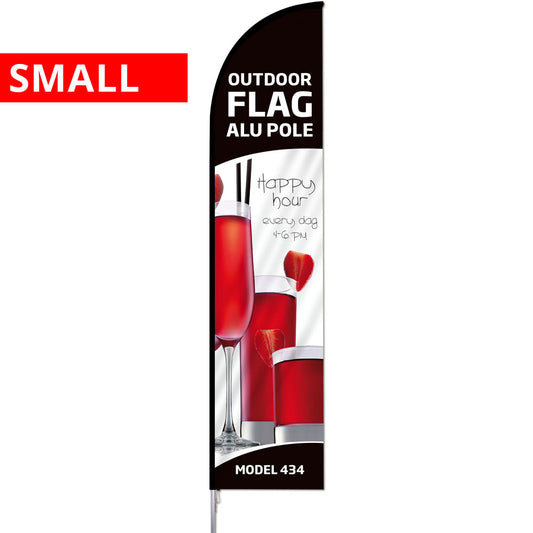 Stange für Outdoor-Schleifenflagge, ohne Fuß und Flagge