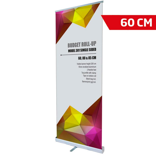 Roll-up Kassette, Budget, einseitig, Aluminium/Silber