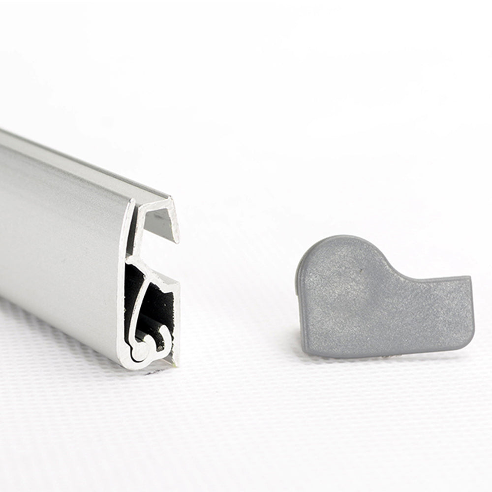 Stylischer Roll-up Aluminiumkassette doppelseitiges Banner inkl. Tasche, 85 x 200 cm, Silber
