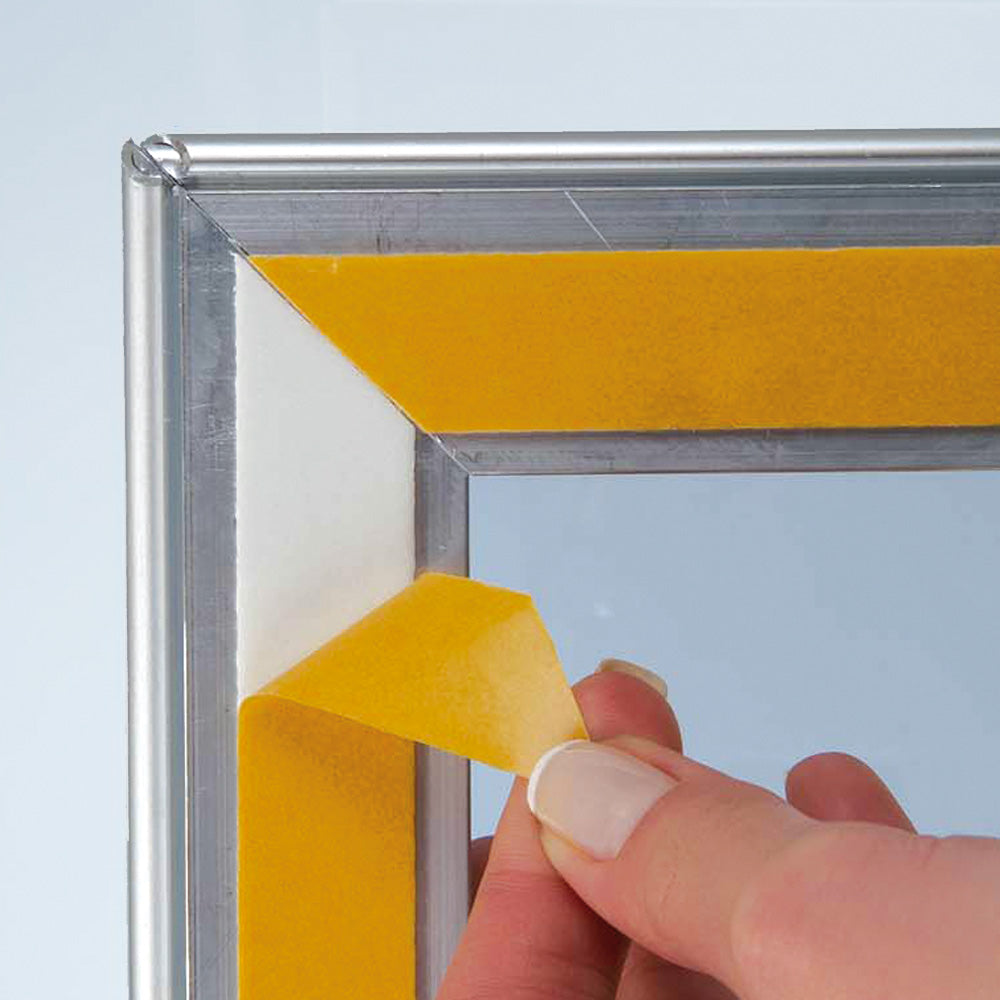 Klapprahmen, Window, 32 mm Aluminiumprofil, doppeltseitig, Silber