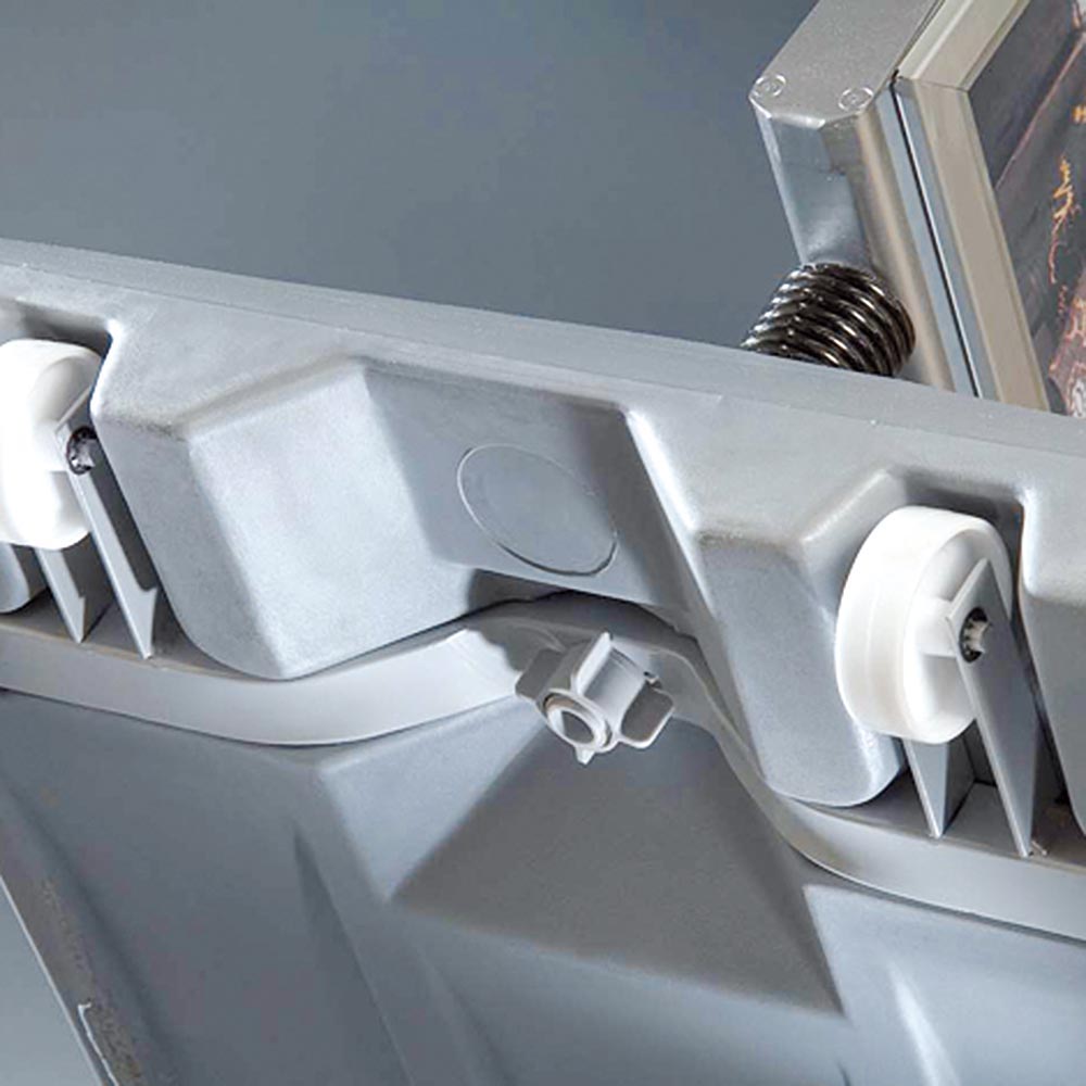 Kundenstopper Wind-Sign Waterbase silber
