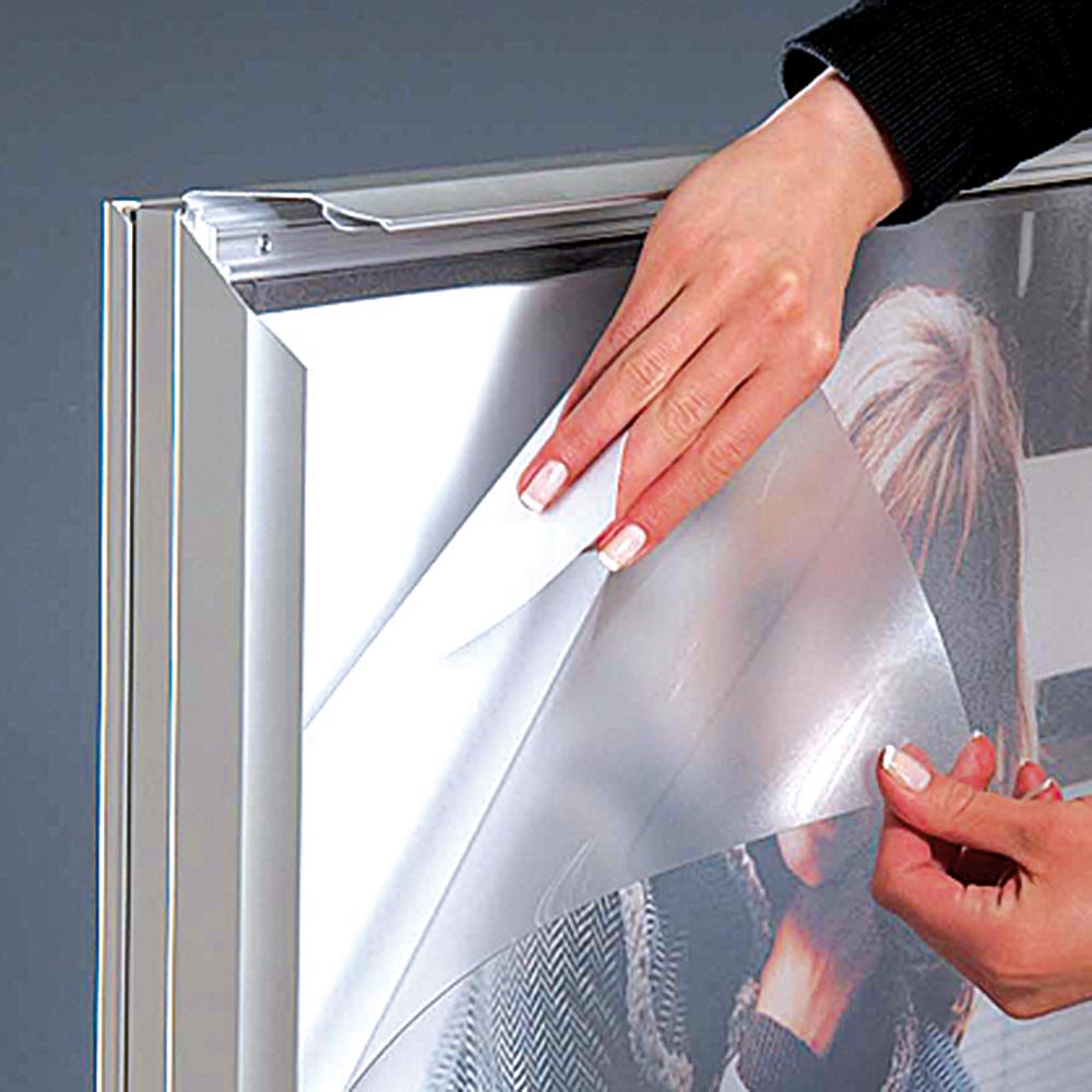 Kundenstopper Wind-Sign Waterbase silber