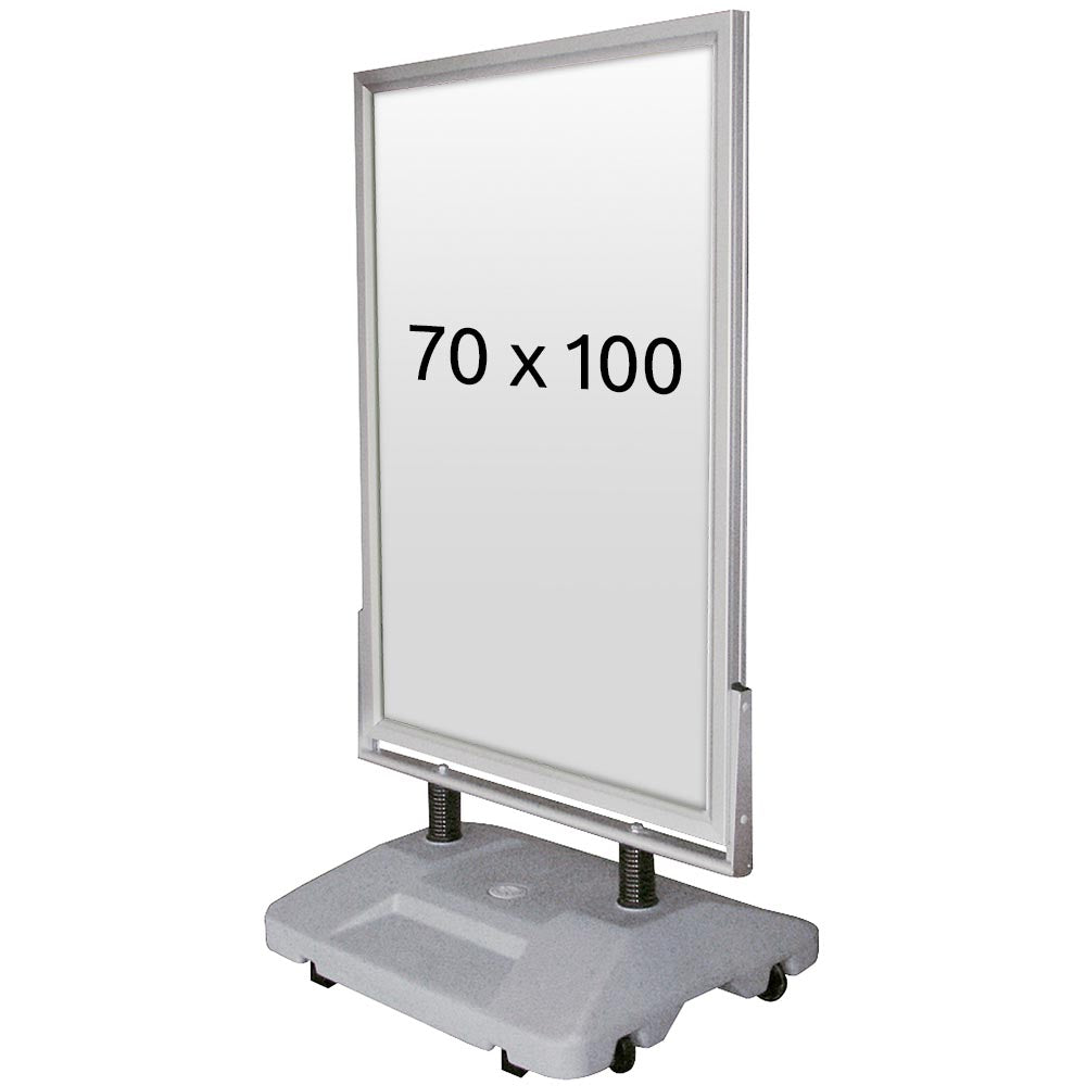 Kundenstopper Wind-Sign Waterbase silber