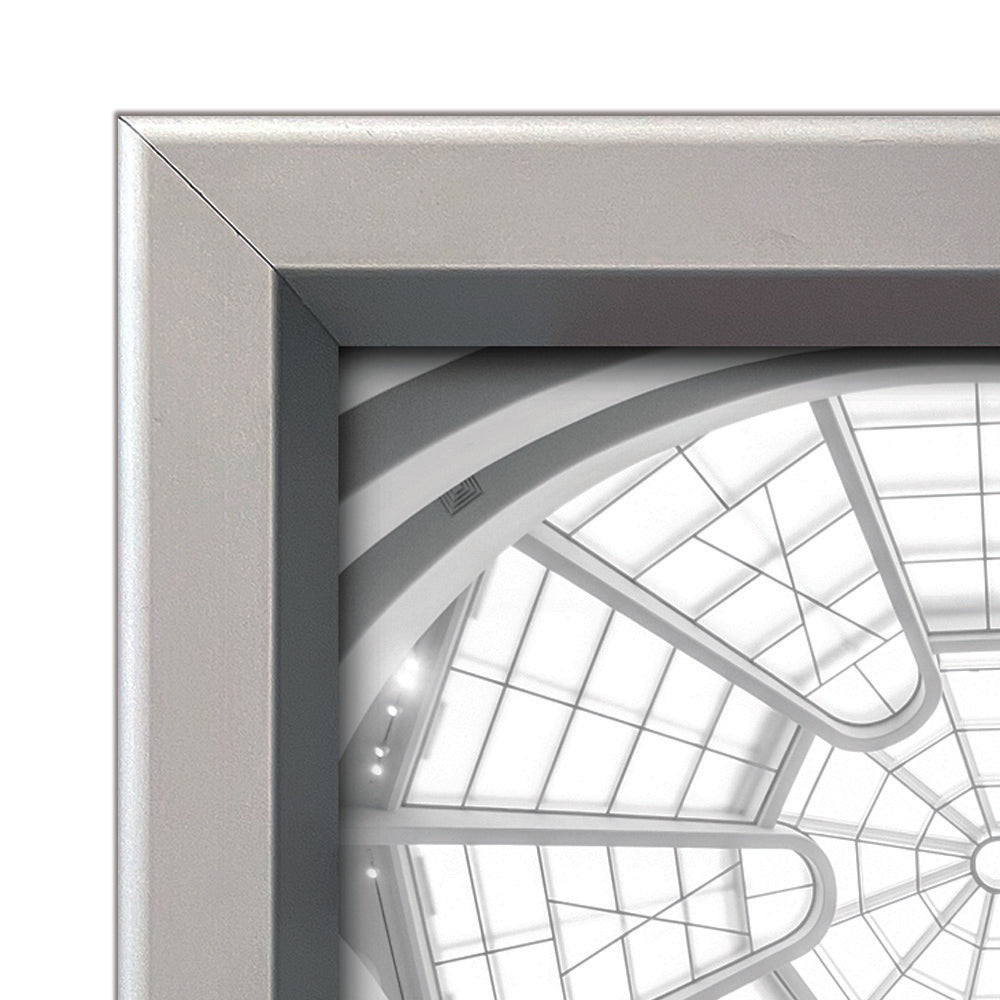 Klapprahmen, Security Frame, 42 mm Aluminiumprofil, Silber