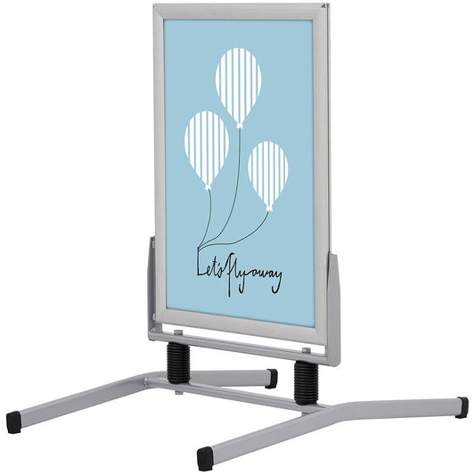 Kundenstopper, Wind-Line Basic, Silber