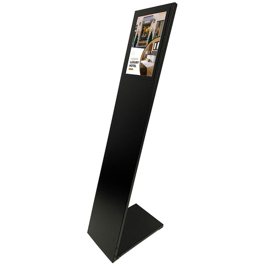 Infoständer Design Magnetic Stand aus Stahl inkl. magnetischer A4-Tasche Schwarz