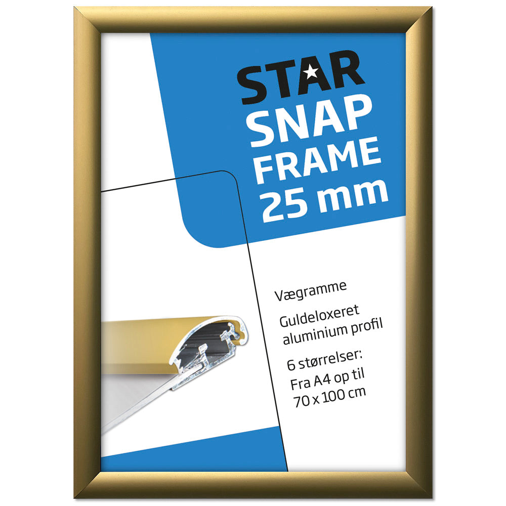 Klapprahmen, 25 mm Profil, Gold