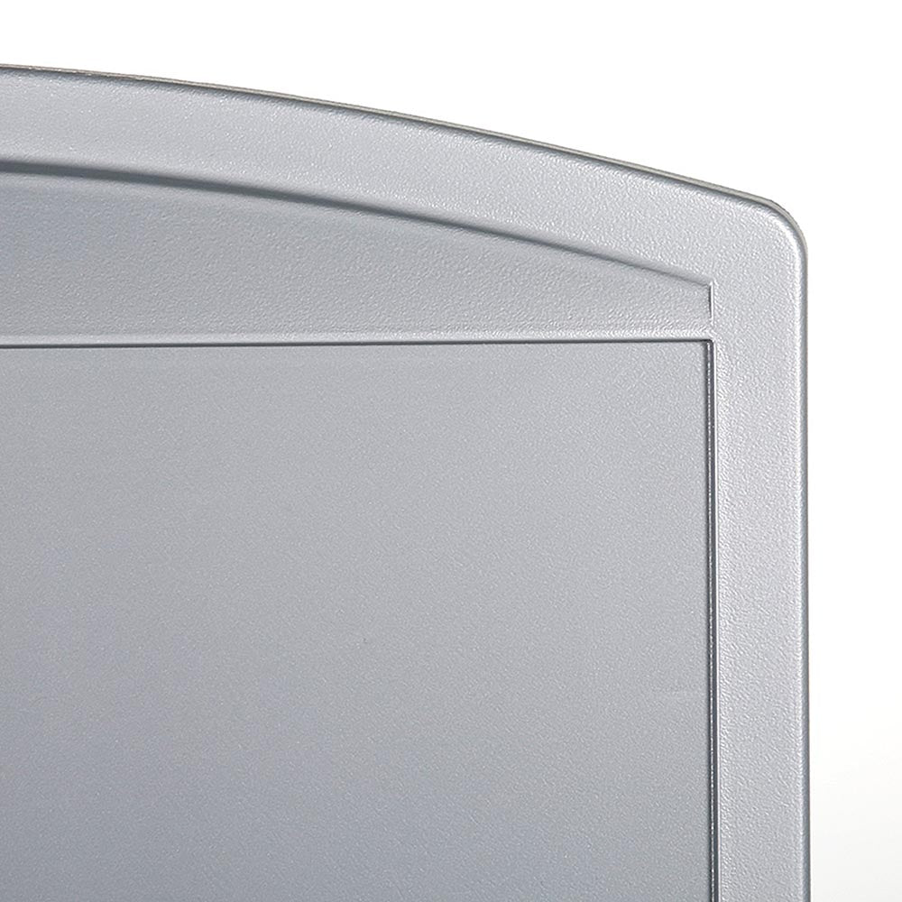 Plastik Kundenstopper mit Fuß, schwarzer Wassertank 12L, Silber