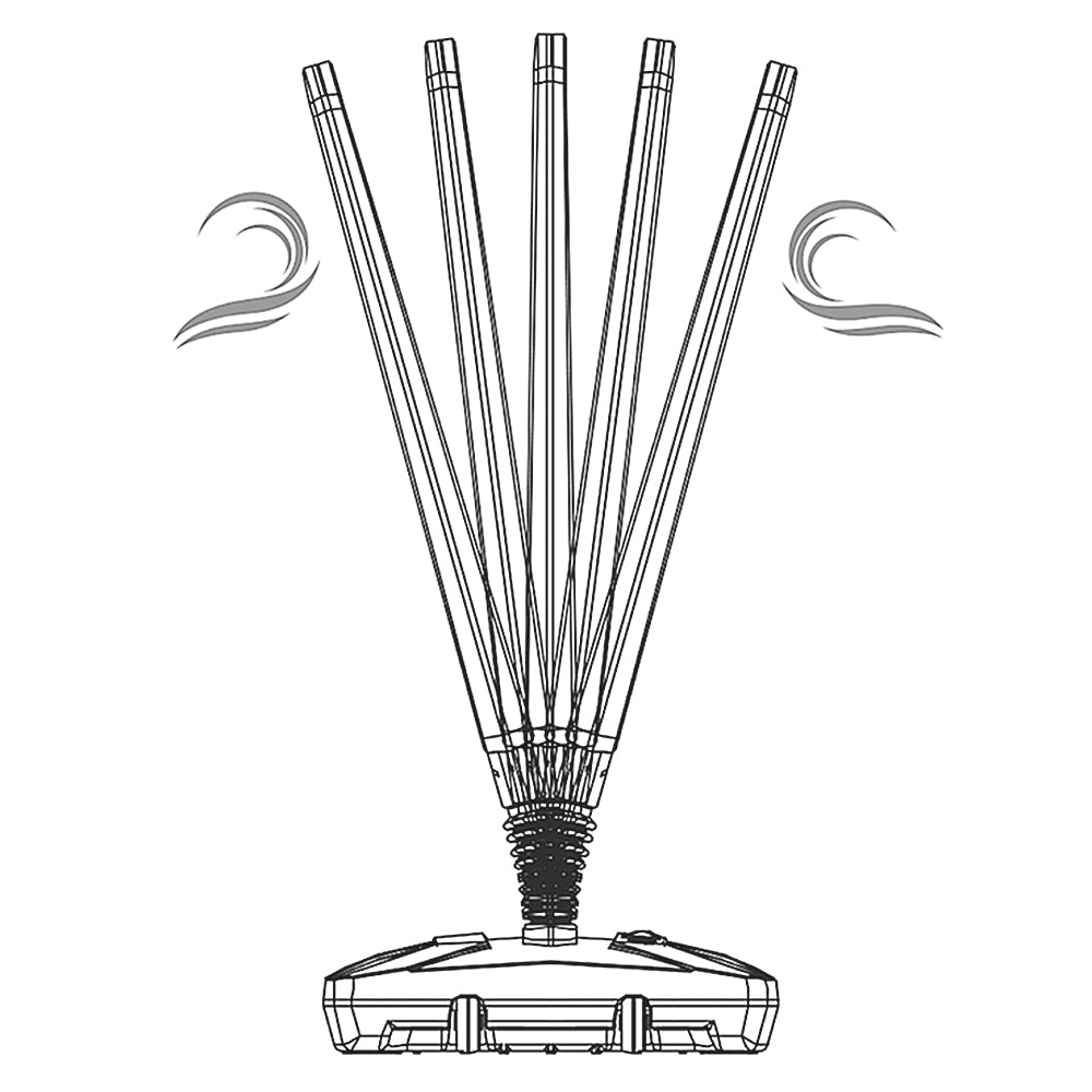 Plastik Kundenstopper mit Fuß, schwarzer Wassertank 12L, Silber