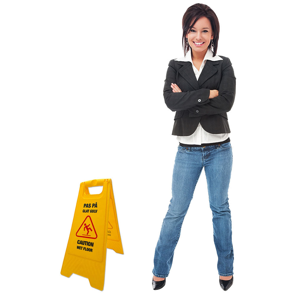 Warnschild Caution Wet Floor, Warnschild