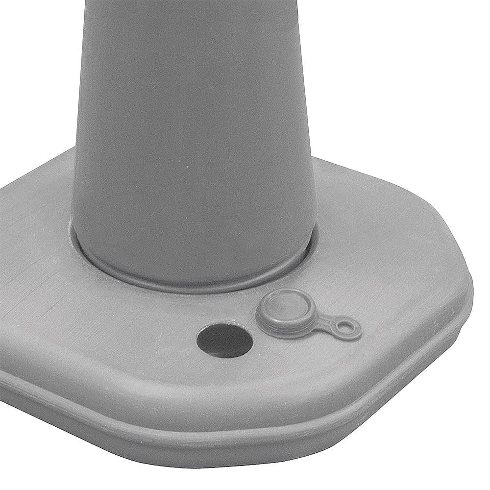 Vacu Display B Kundenstopper, Robuster Kunststoff mit 4,5L Fuß, Grau