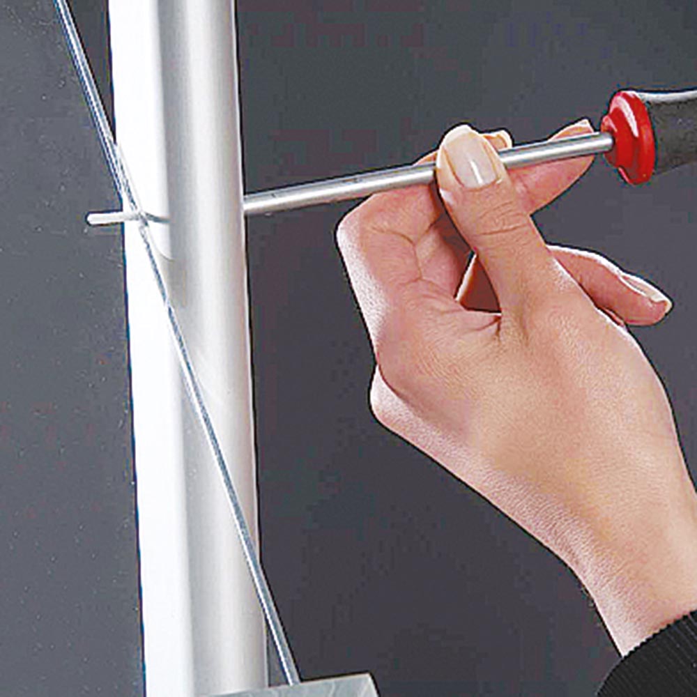Transparenter Acryl-Zickzack-Prospektständer mit 6x A4 Haltern