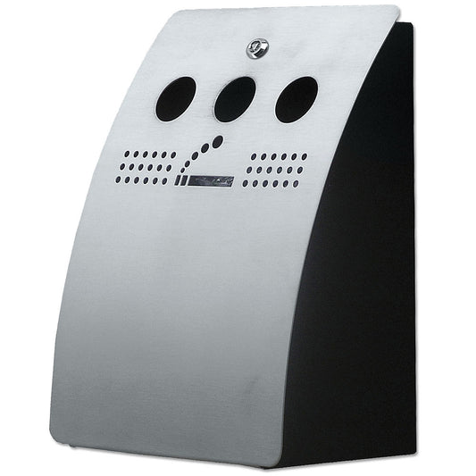 Außenwand-Aschenbecher 1,48L, Silber