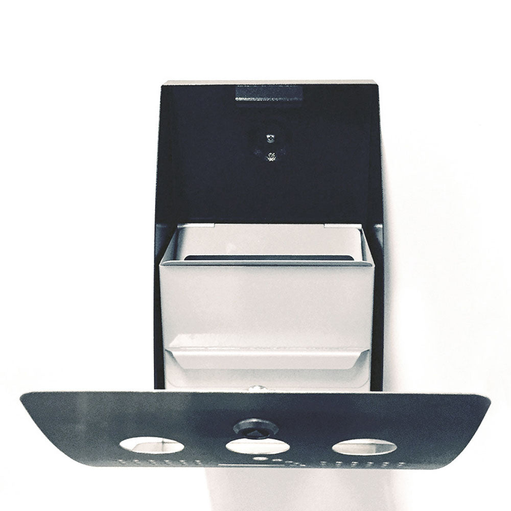 Außenwand-Aschenbecher 1,48L, Silber