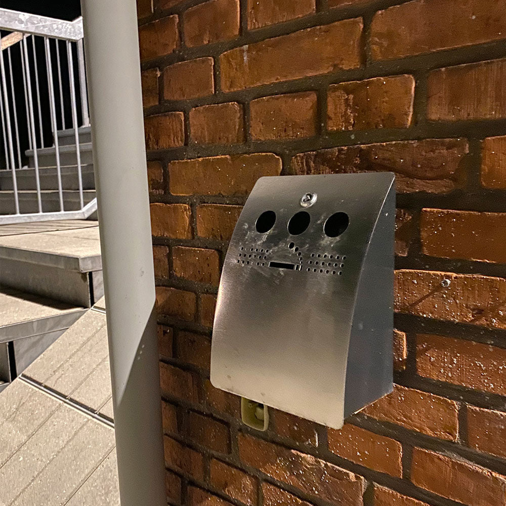 Außenwand-Aschenbecher 1,48L, Silber