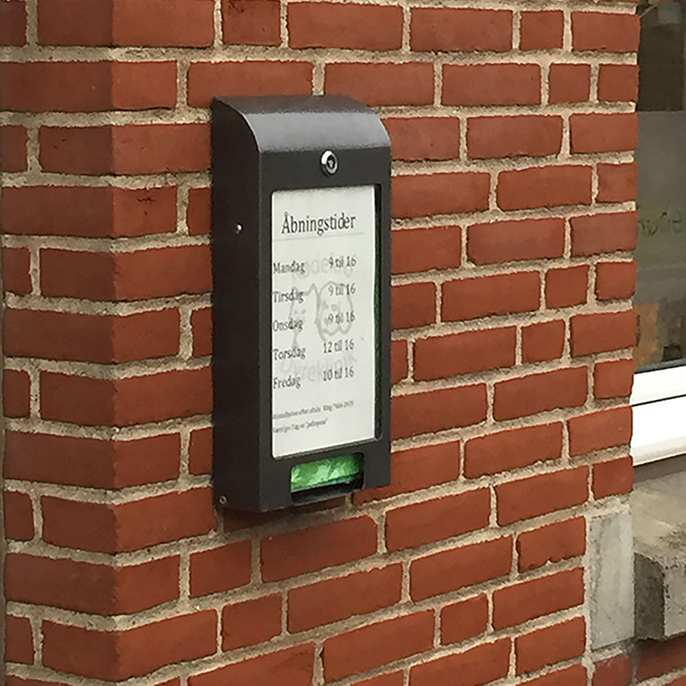 Hundebeutelspender mit A4-Infodisplay, Grau