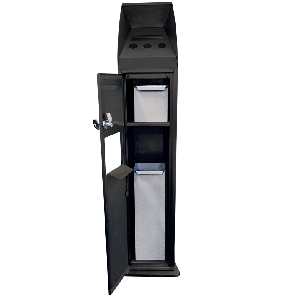Aschenbecher, Dual Waste, Schwarz