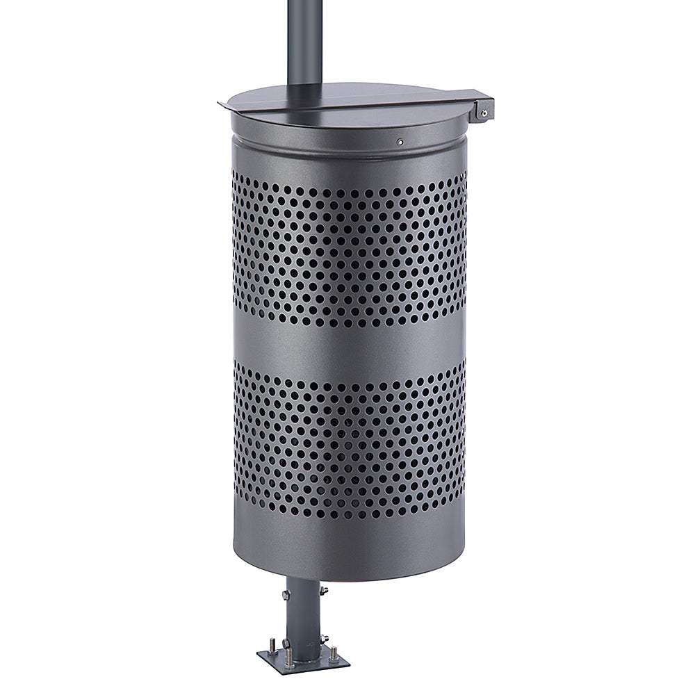 Outdoor-Mülleimer, 38L, Dunkelgrau