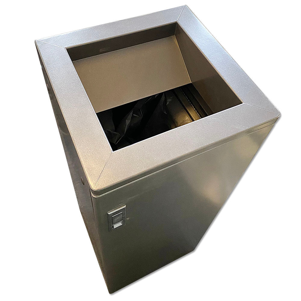 Quadratischer Abfalleimer, 50L, Grau