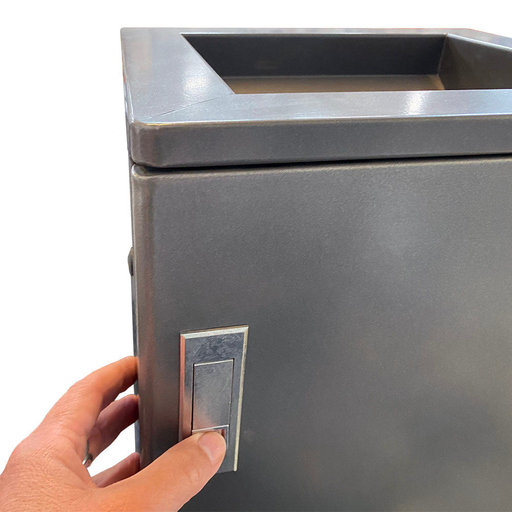 Quadratischer Abfalleimer, 50L, Grau