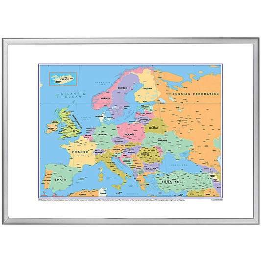 Whiteboard mit Europakarte, 103 x 73 cm