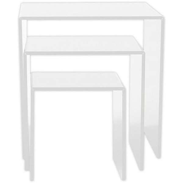 Ausstellungsregale, Nesting Shelves, 3 Stück., Transparent