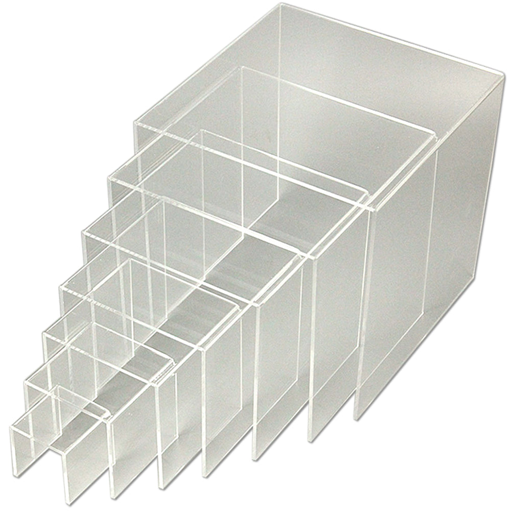 Ausstellungsregale, Nesting Shelves, 3 Stück., Transparent