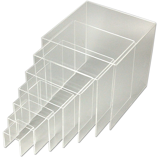 Ausstellungsregale, Nesting Shelves, 3 Stück., Transparent