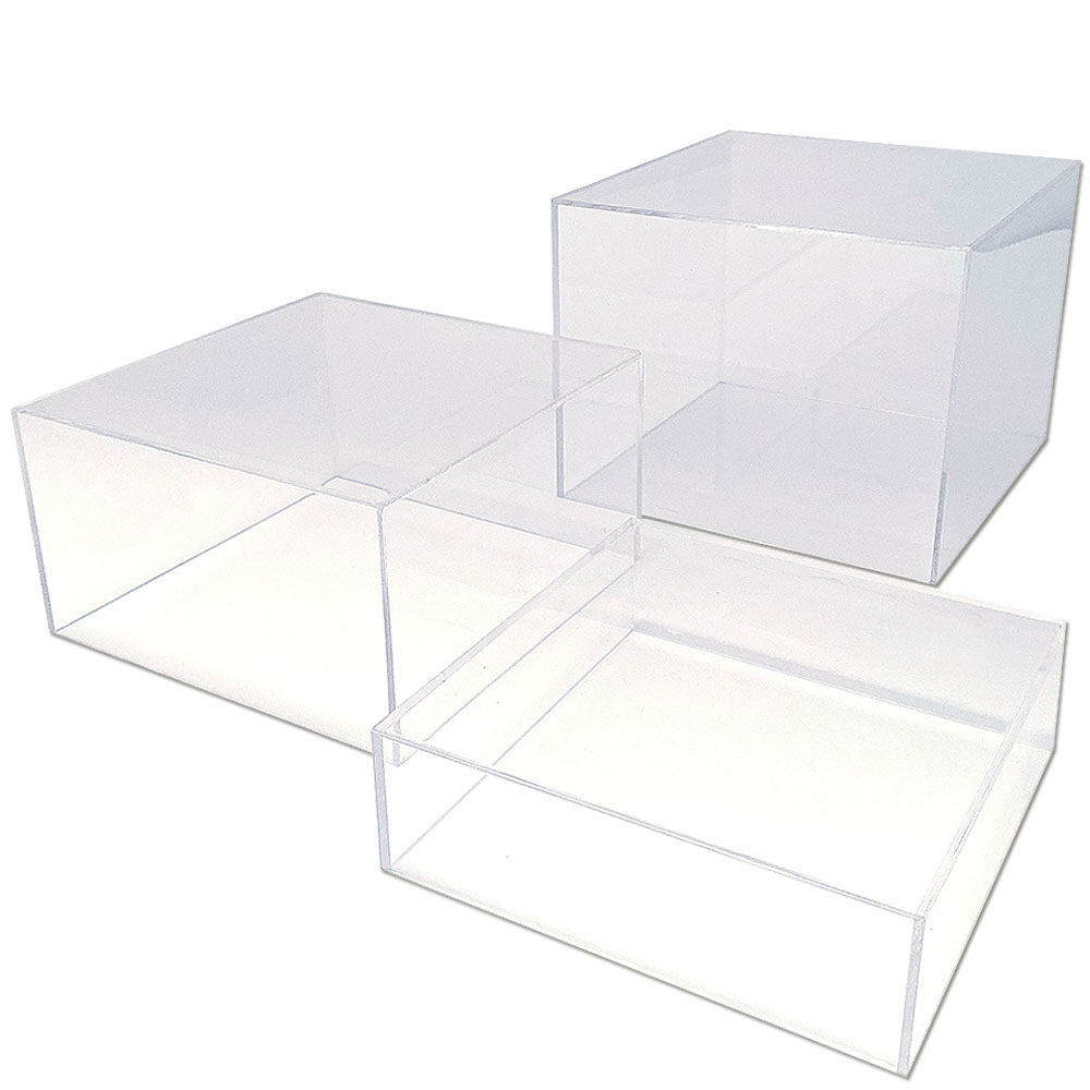 Ausstellungsregale, Nesting Boxes, 3 Stück., Transparent