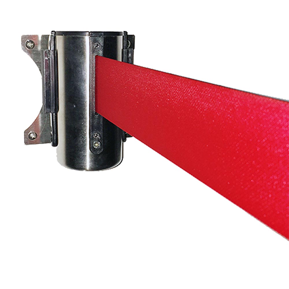 Wandhalterung mit Klebeband  Crowd Barrier System, Rot, Silber