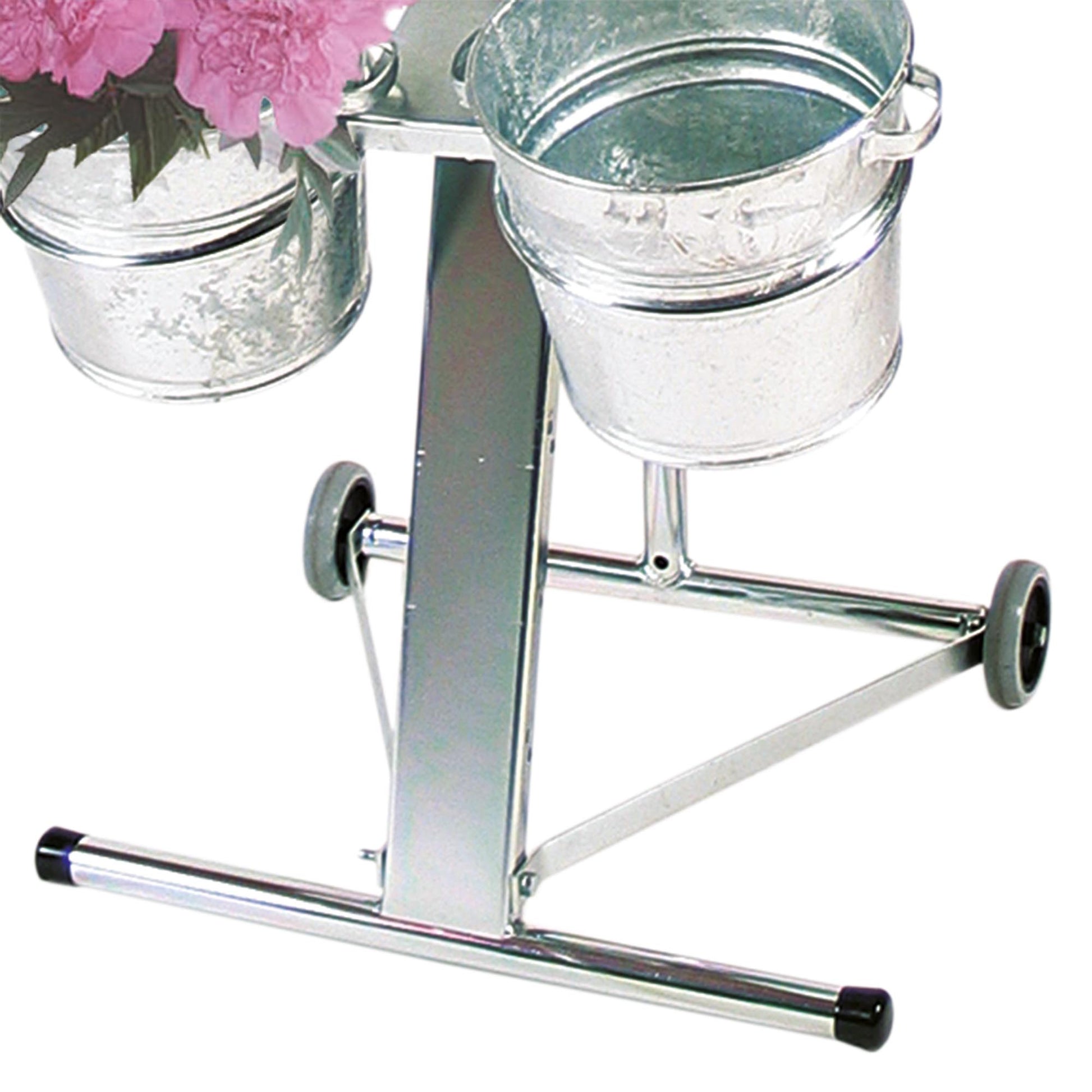Shopdisplay Shop Impulz 9 mit 6 Zinkeimern & A4 Schildhalter