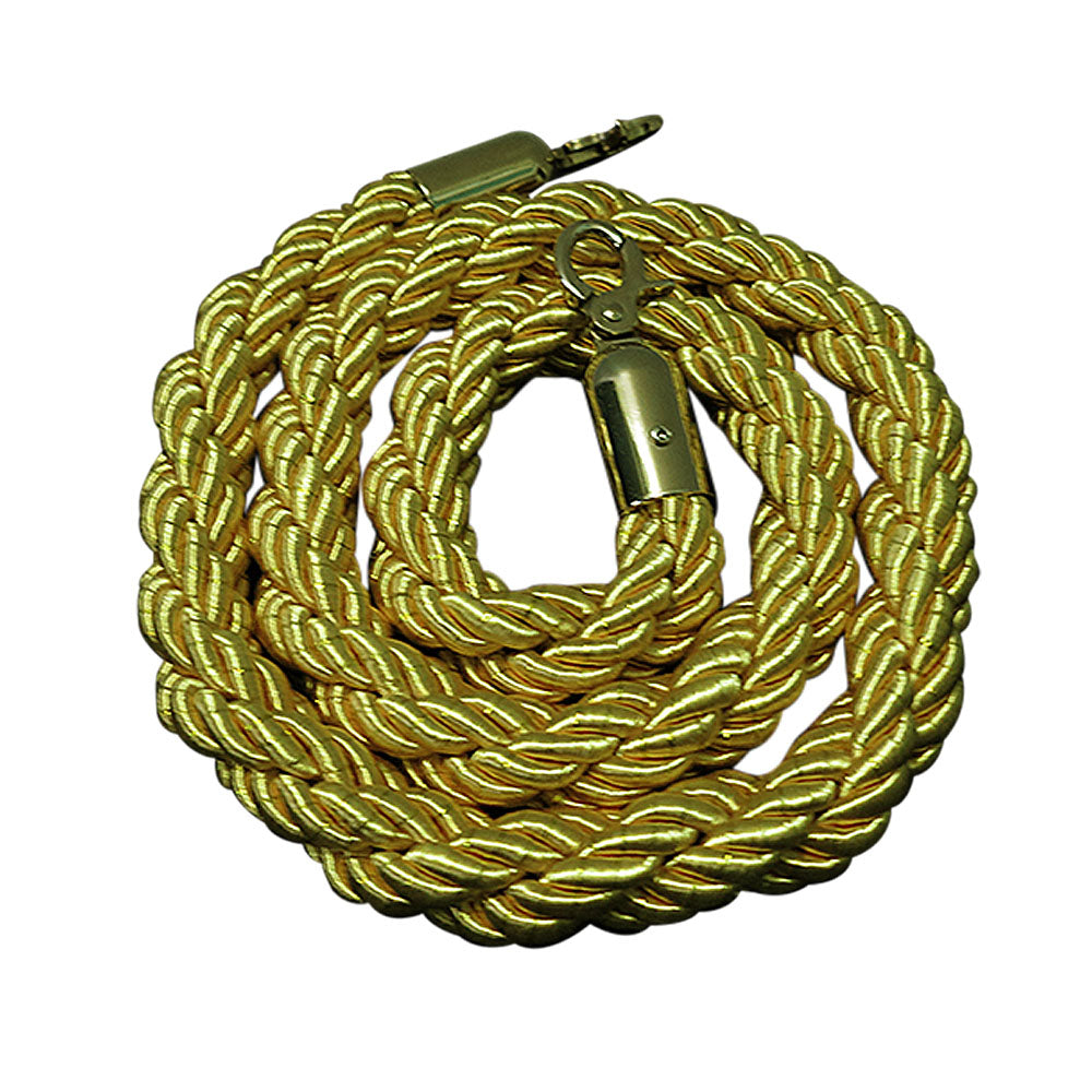 Absperrkordel für Absperrpfosten, Crowd Barrier, 150 cm, Gold