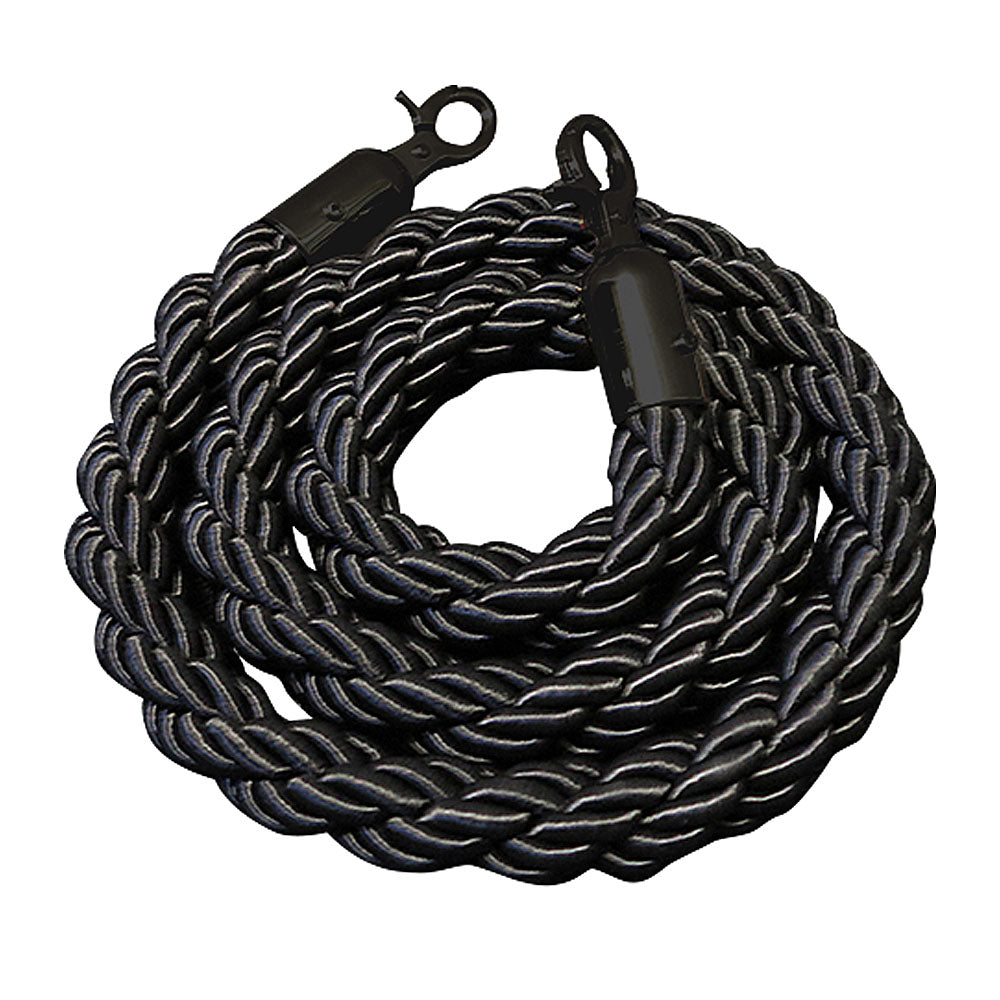 Absperrung, Seil, 150 cm, Schwarz