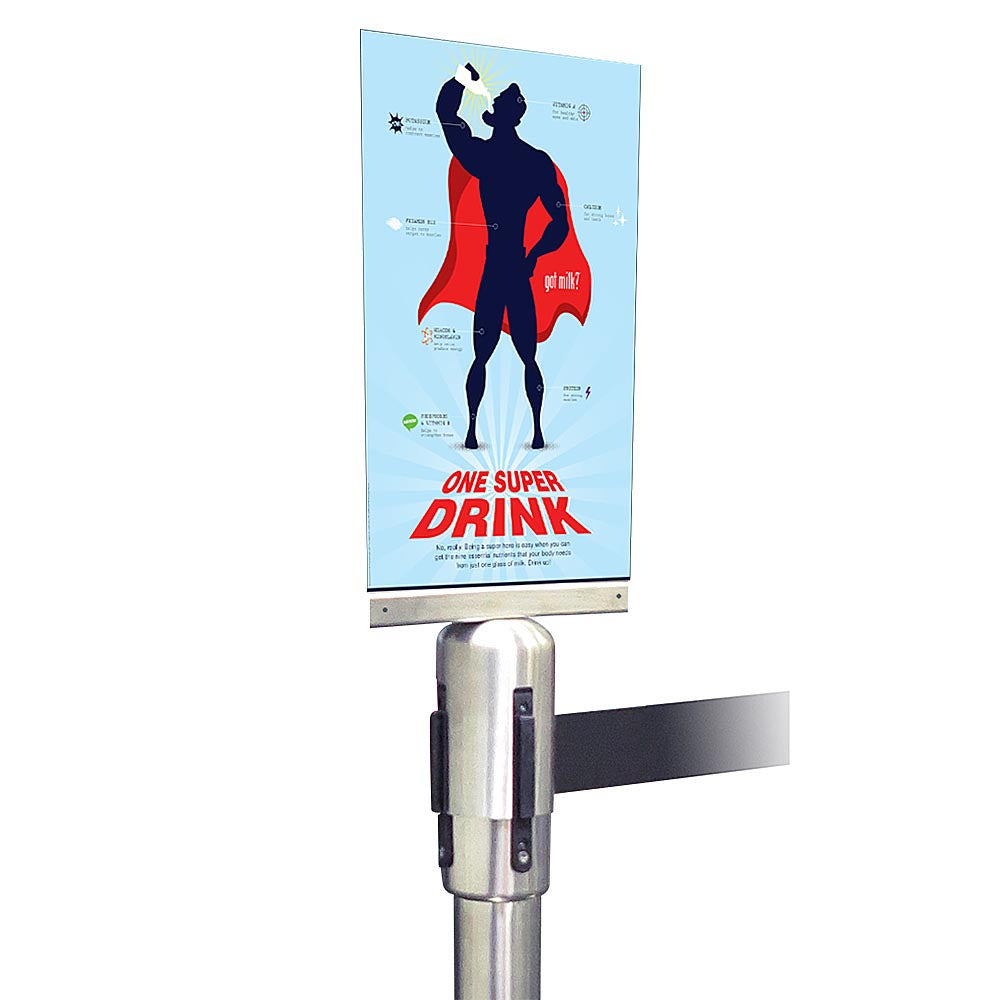 Acryl-Taschenhalter, Crowd Barrier, Silber