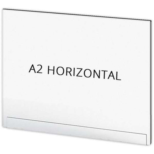 Acryl-Tasche für Absperrpfosten - horizontales Informationsfach (verschiedene Größen erhältlich)
