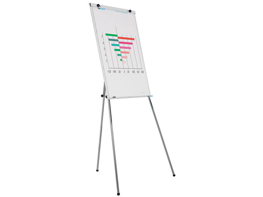 Flipchart-Tafel Flipover Budget, lackierte magnetische Tafel, 66 x 100 cm, Silber