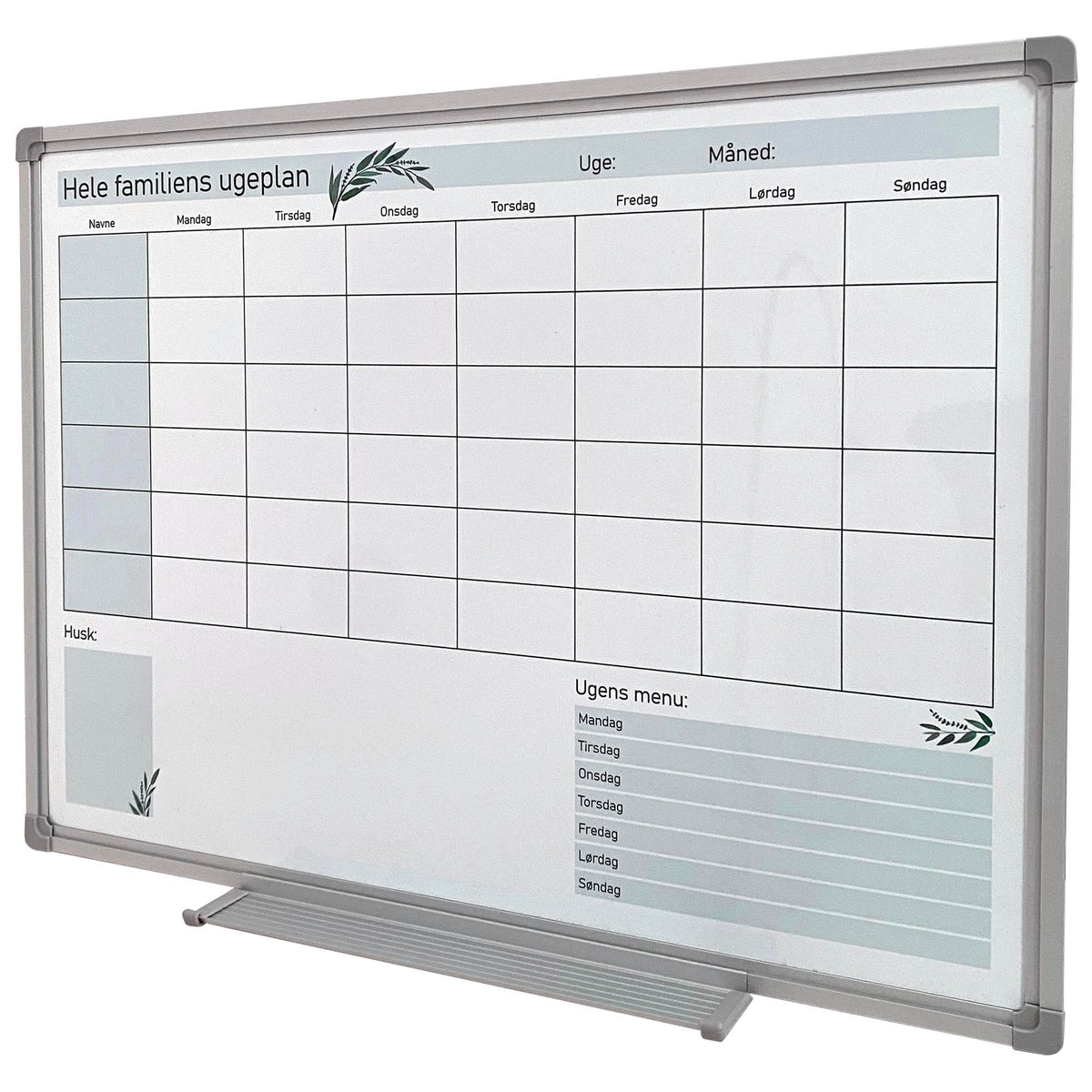 Whiteboard mit Wochenkalender für die Familie